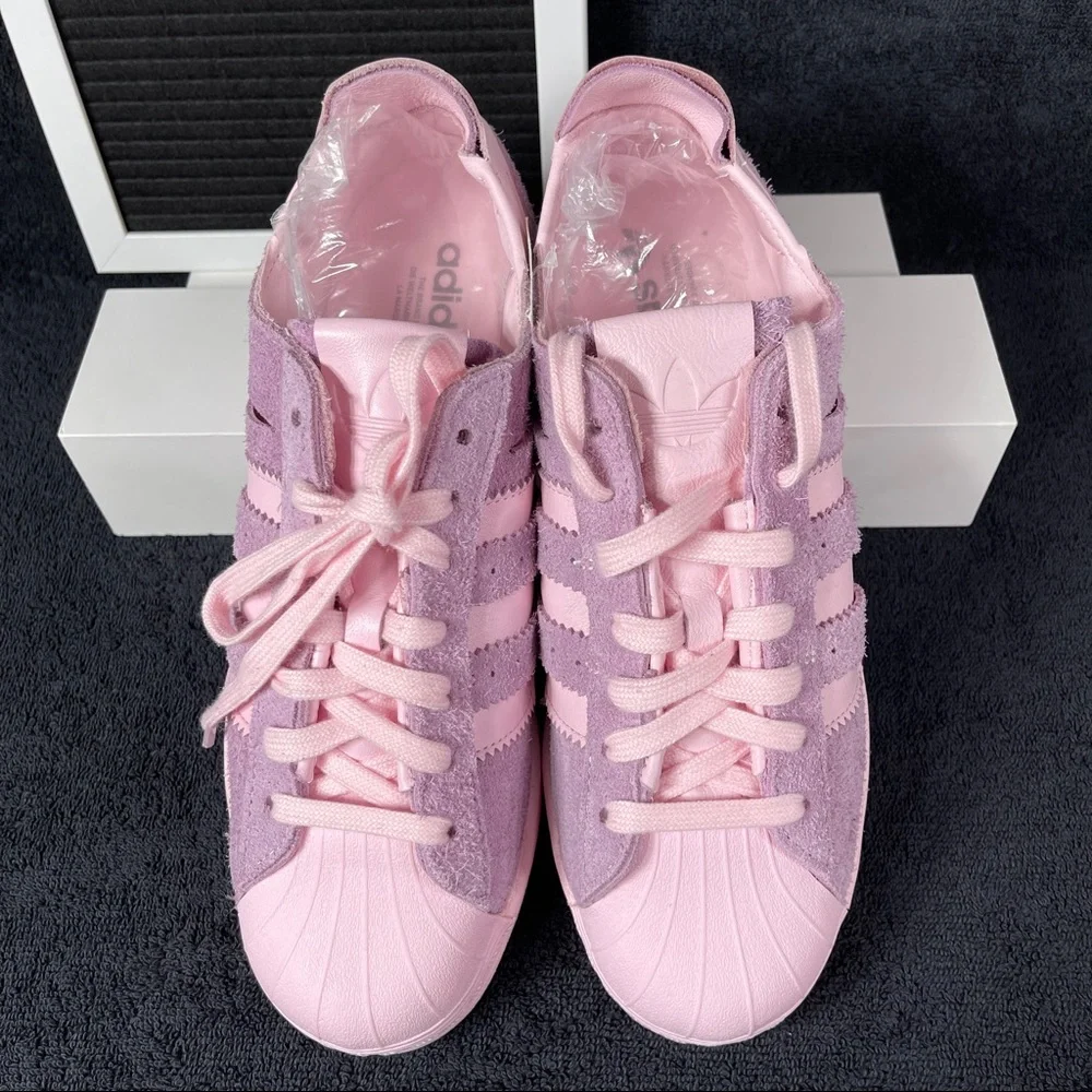 ADIDAS SUPERSTAR MINIMALIST ICONS CLEAR PINK WOMENS SHOES SIZE 9 PURPLE MENS 8 N - Picture 2 of 10